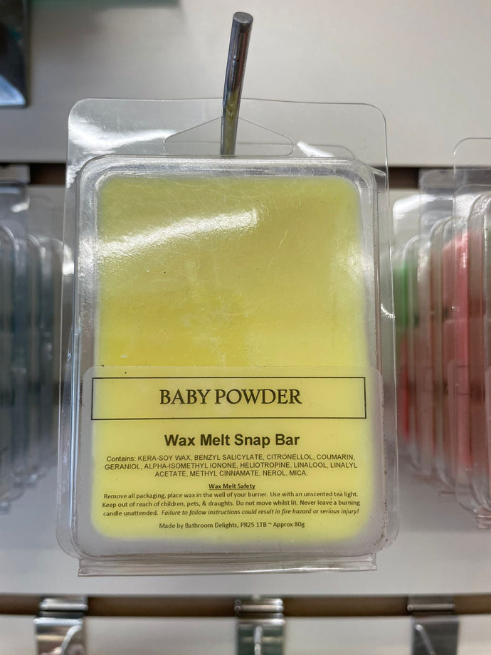 Baby Powder 6 Cube Wax Melt Snap Bar